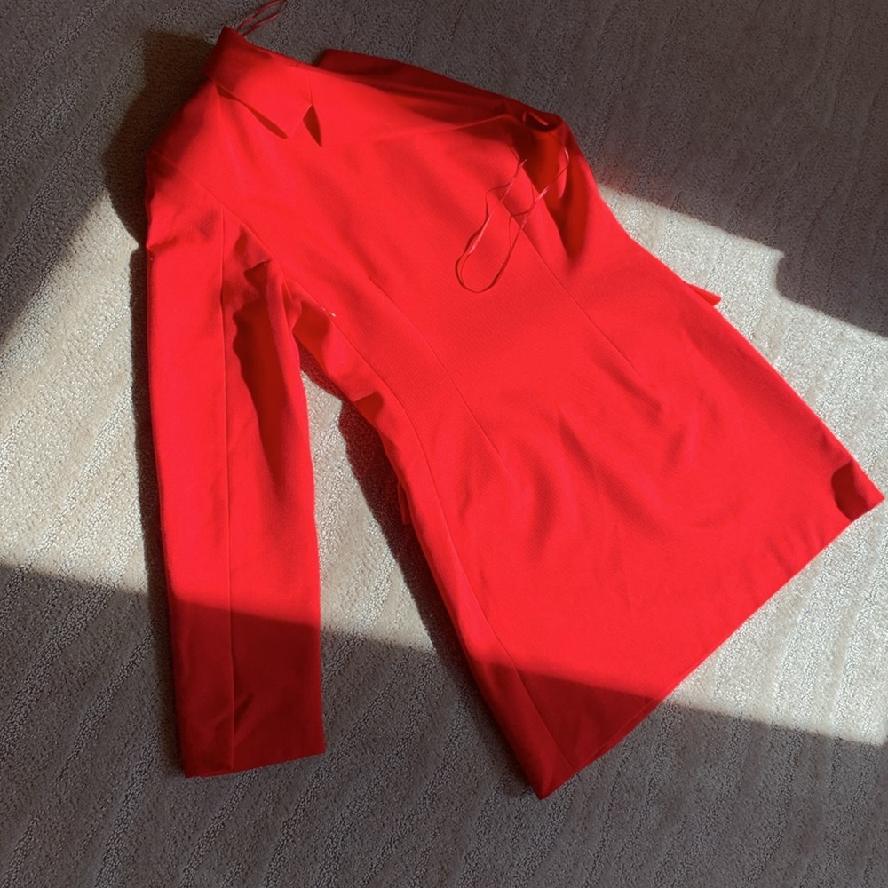 Zara One Shoulder Asymmetrical Blazer Dress - Picture 14 of 14